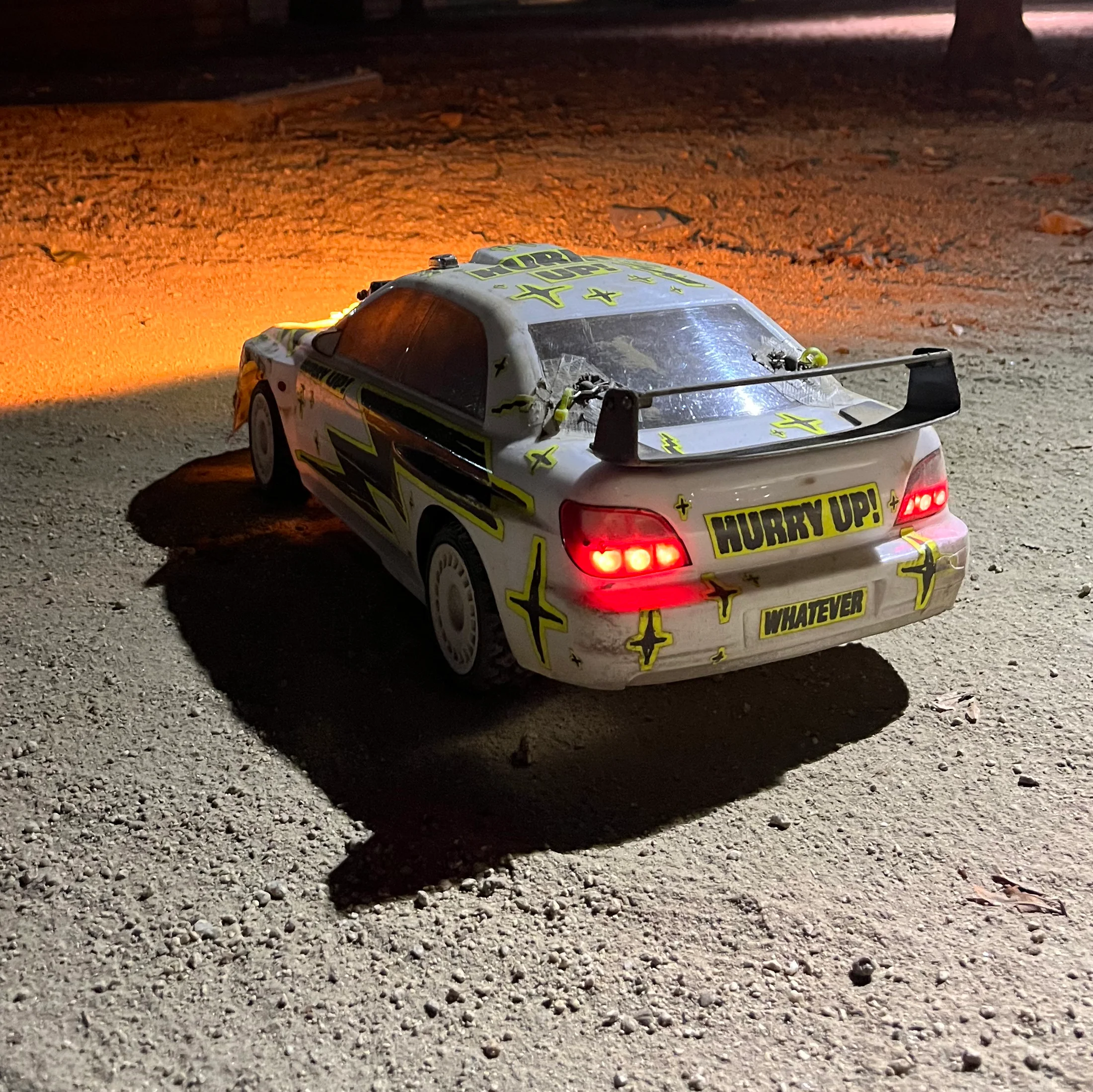 Fazer rally car at Jamison Square at night