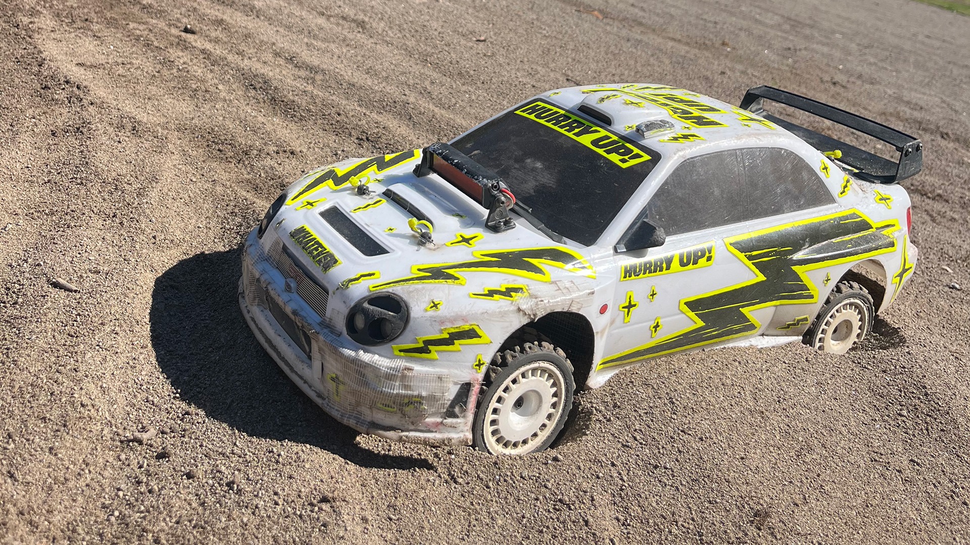 Hurry Up Hobbies Subaru rally RC car